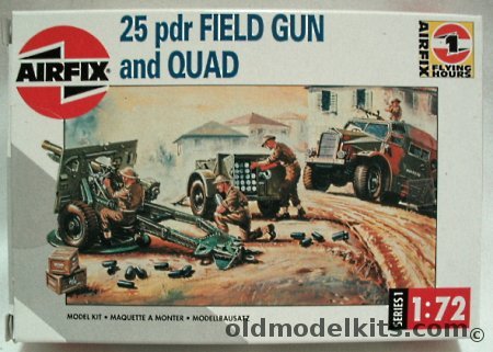 Airfix 1/76 CMP FAT-2 Quad Tractor and 25 pdr Field Gun, 01305 plastic model kit